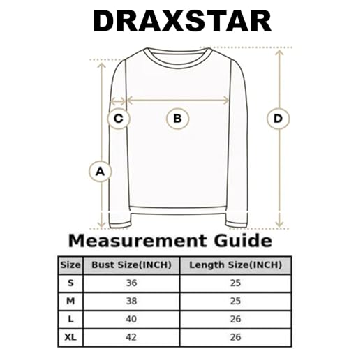 DRAXSTAR Women’s Regular Sweatshirt – Casual Pullover, Long Sleeve Round Neck Loose Fit Winter Top, Soft Cotton Blend Hoodie Style
