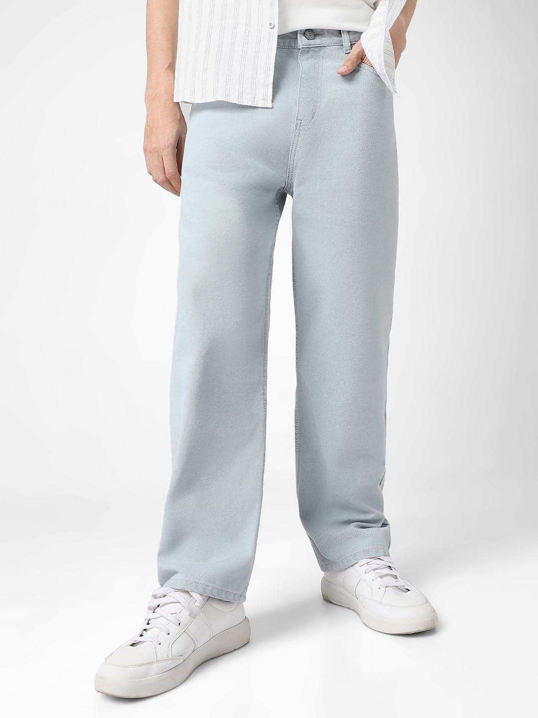 Urbano Fashion Men Mid Rise Loose Baggy Fit Washed Jeans Non-Stretchable