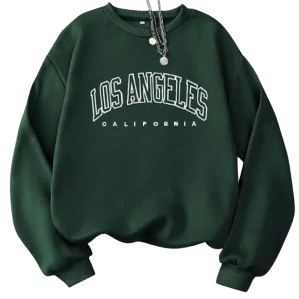 DRAXSTAR Women’s Regular Sweatshirt – Casual Pullover, Long Sleeve Round Neck Loose Fit Winter Top, Soft Cotton Blend Hoodie Style