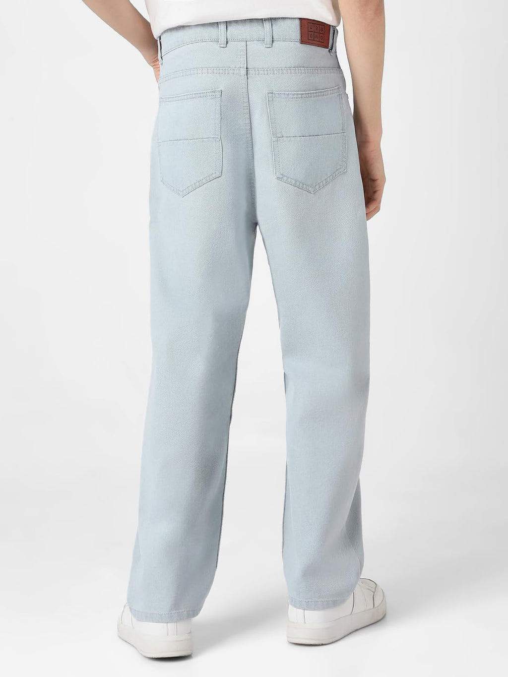 Urbano Fashion Men Mid Rise Loose Baggy Fit Washed Jeans Non-Stretchable