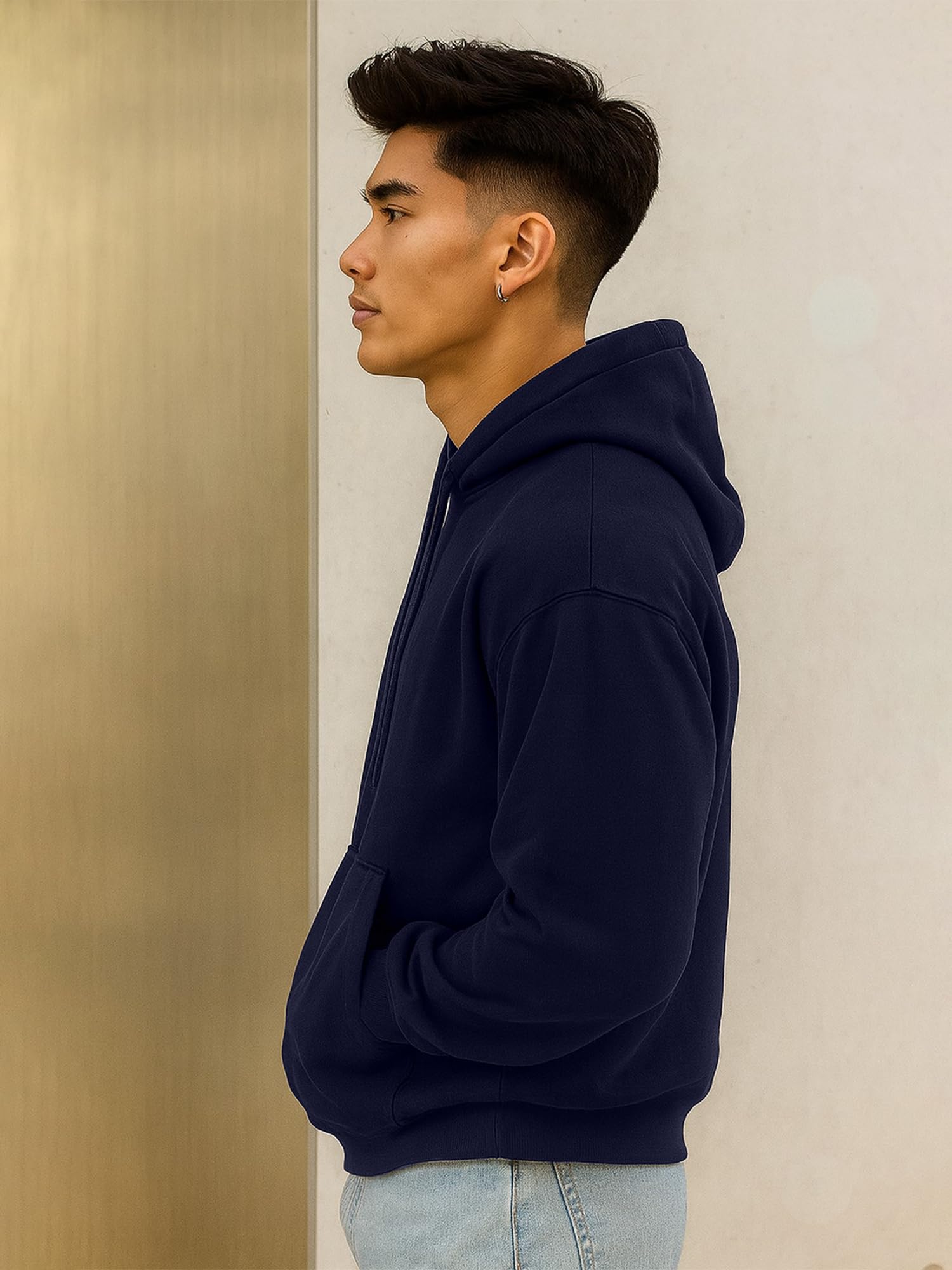 Jump Cuts || Mens || Solid || Hooded Neck || Full Sleeve || LoopKnit || Sweatshirt