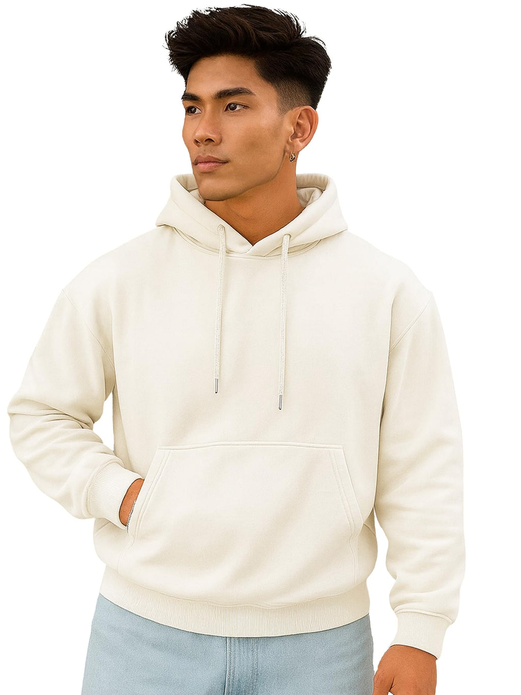 Jump Cuts || Mens || Solid || Hooded Neck || Full Sleeve || LoopKnit || Sweatshirt