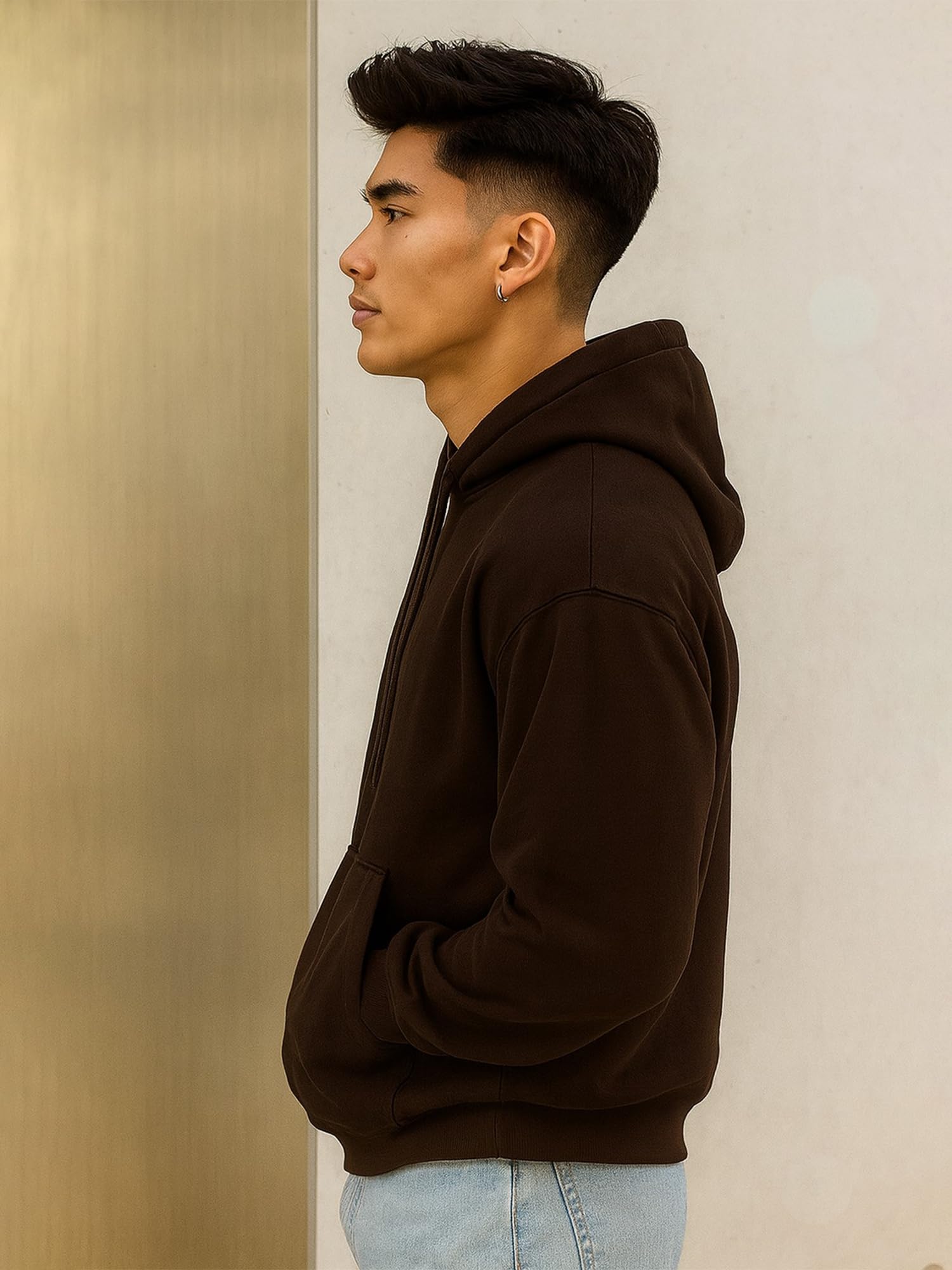 Jump Cuts || Mens || Solid || Hooded Neck || Full Sleeve || LoopKnit || Sweatshirt