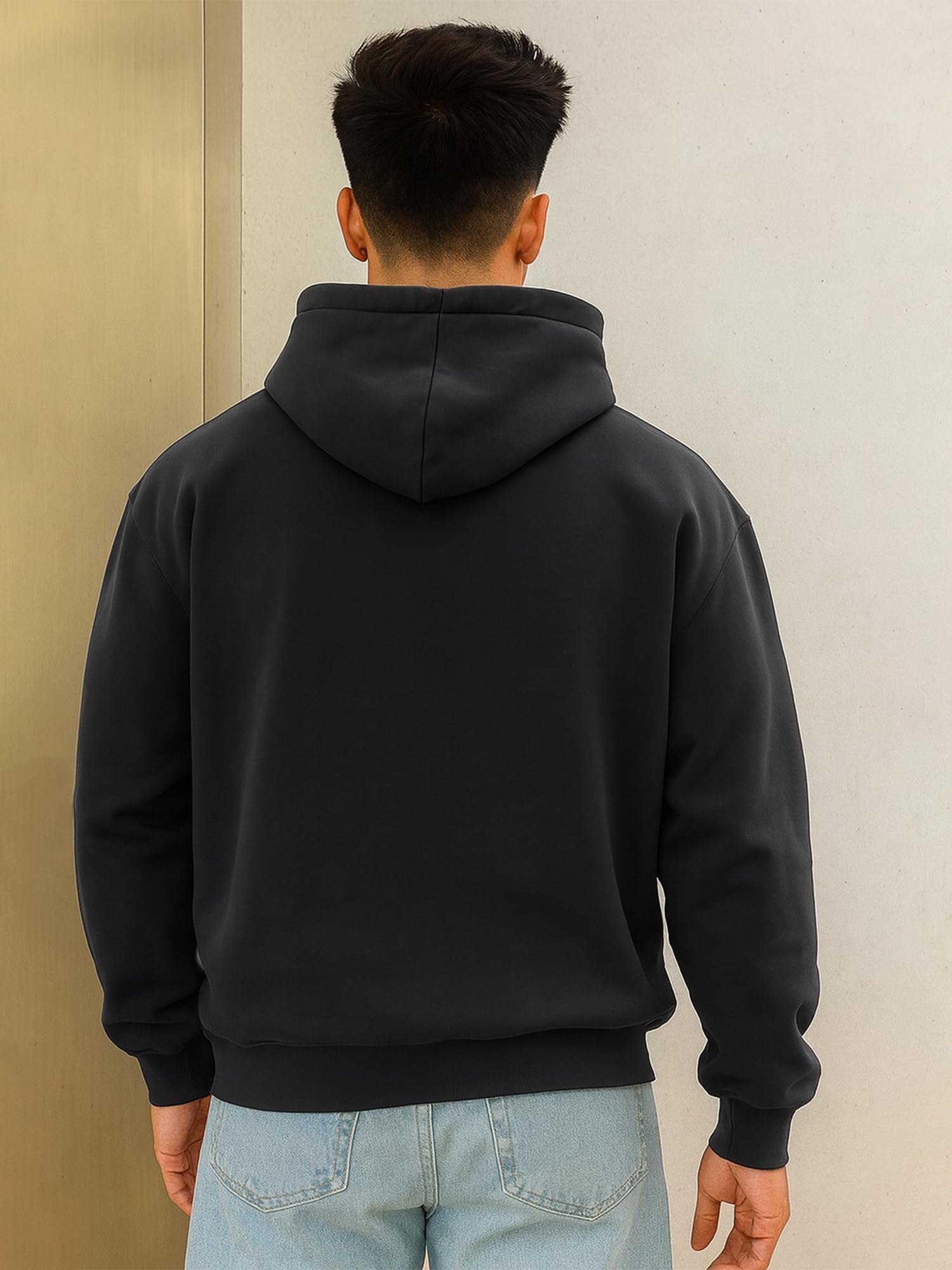 Jump Cuts || Mens || Solid || Hooded Neck || Full Sleeve || LoopKnit || Sweatshirt