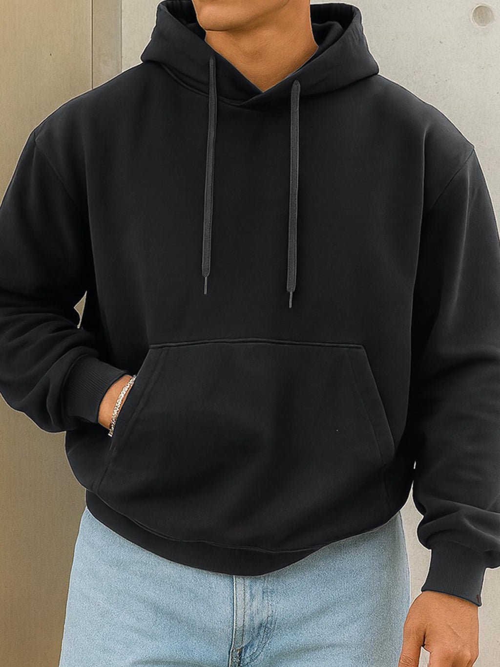 Jump Cuts || Mens || Solid || Hooded Neck || Full Sleeve || LoopKnit || Sweatshirt