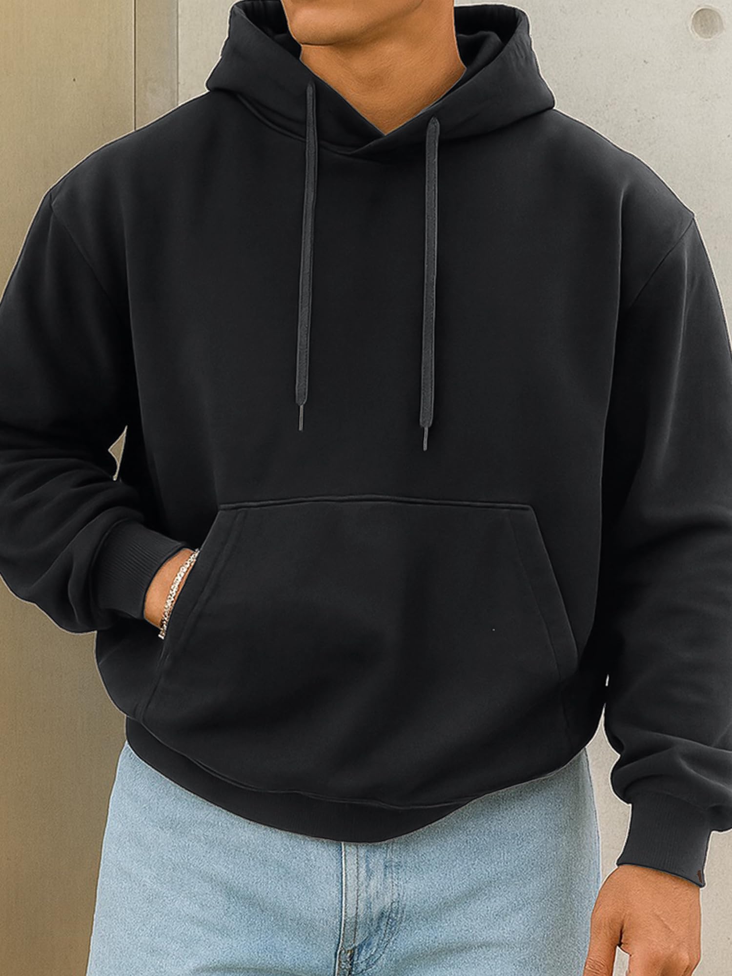 Jump Cuts || Mens || Solid || Hooded Neck || Full Sleeve || LoopKnit || Sweatshirt