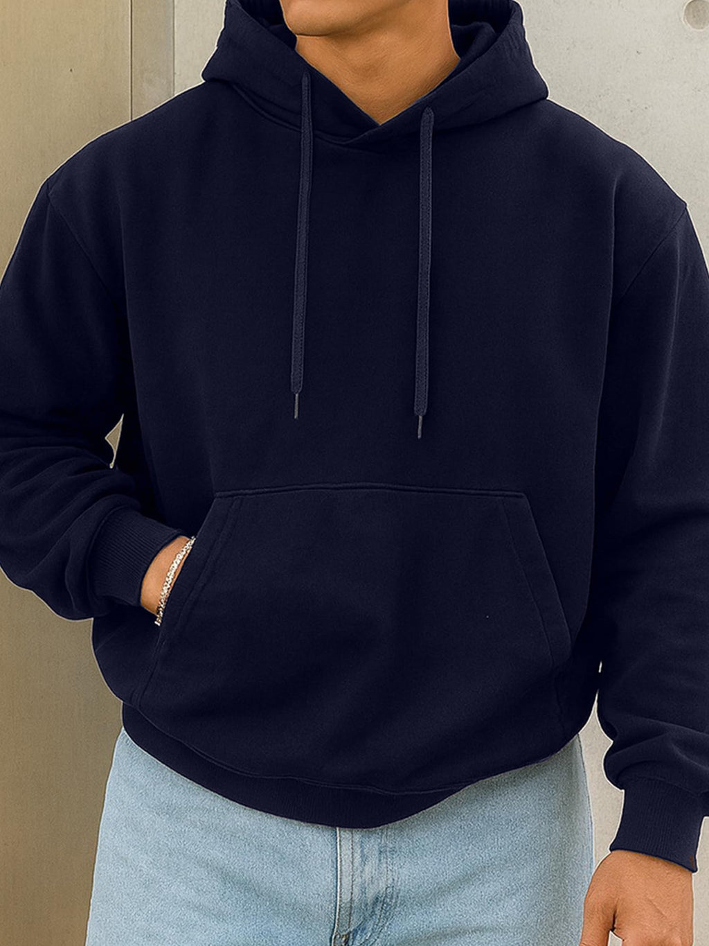 Jump Cuts || Mens || Solid || Hooded Neck || Full Sleeve || LoopKnit || Sweatshirt