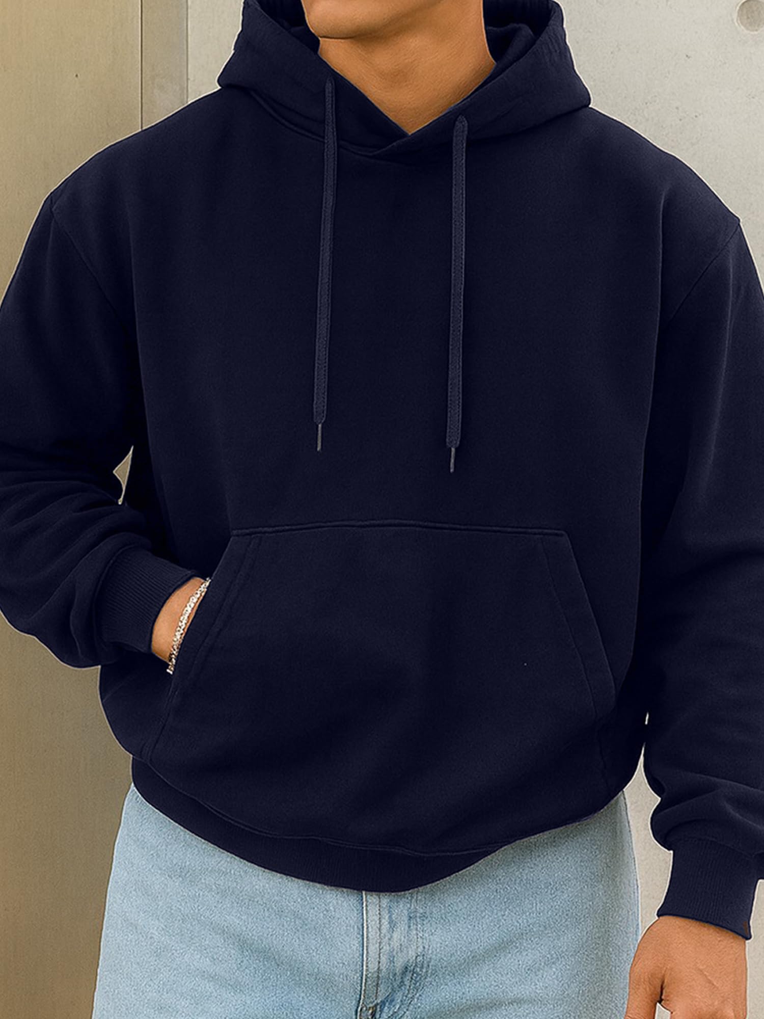 Jump Cuts || Mens || Solid || Hooded Neck || Full Sleeve || LoopKnit || Sweatshirt