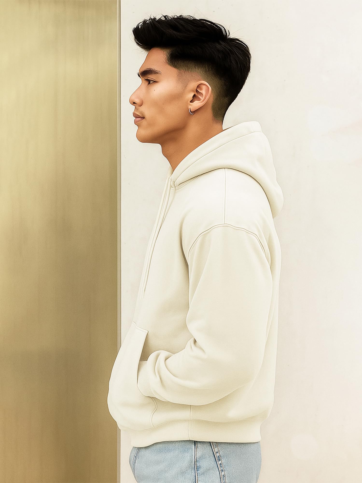 Jump Cuts || Mens || Solid || Hooded Neck || Full Sleeve || LoopKnit || Sweatshirt