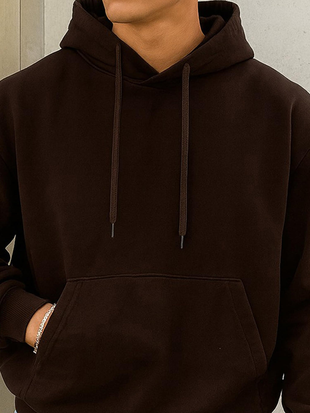 Jump Cuts || Mens || Solid || Hooded Neck || Full Sleeve || LoopKnit || Sweatshirt