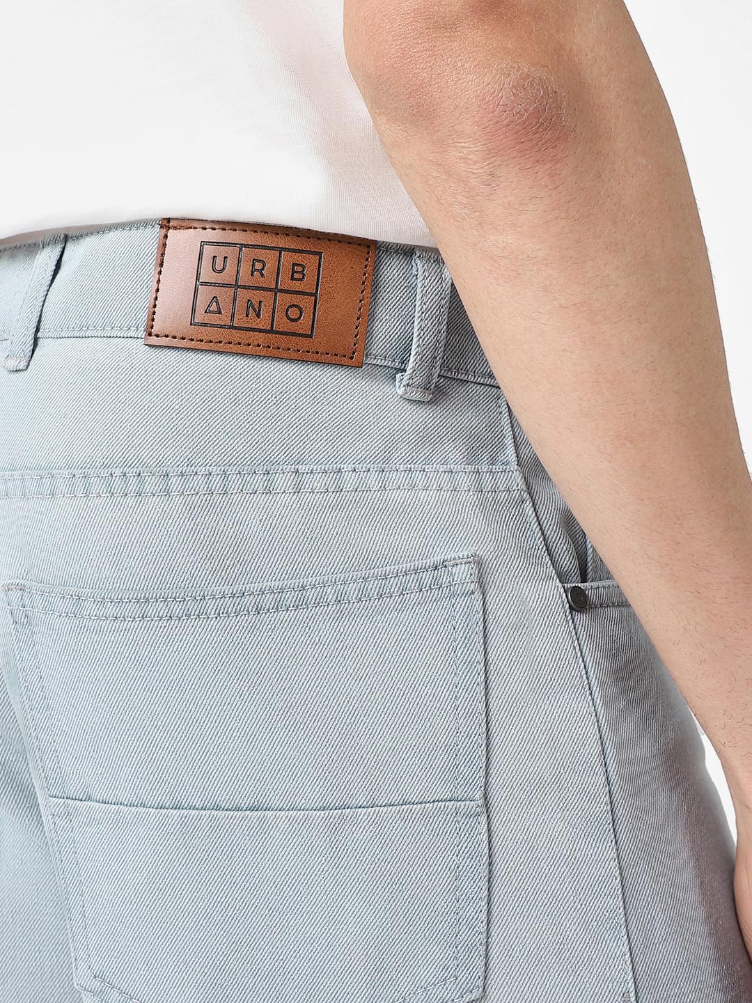 Urbano Fashion Men Mid Rise Loose Baggy Fit Washed Jeans Non-Stretchable